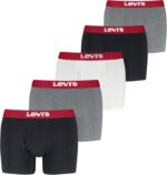 Levi's Men's 5-pack Boxer Brief, Soft Cotton, Tag-free, Breathable Comfort
