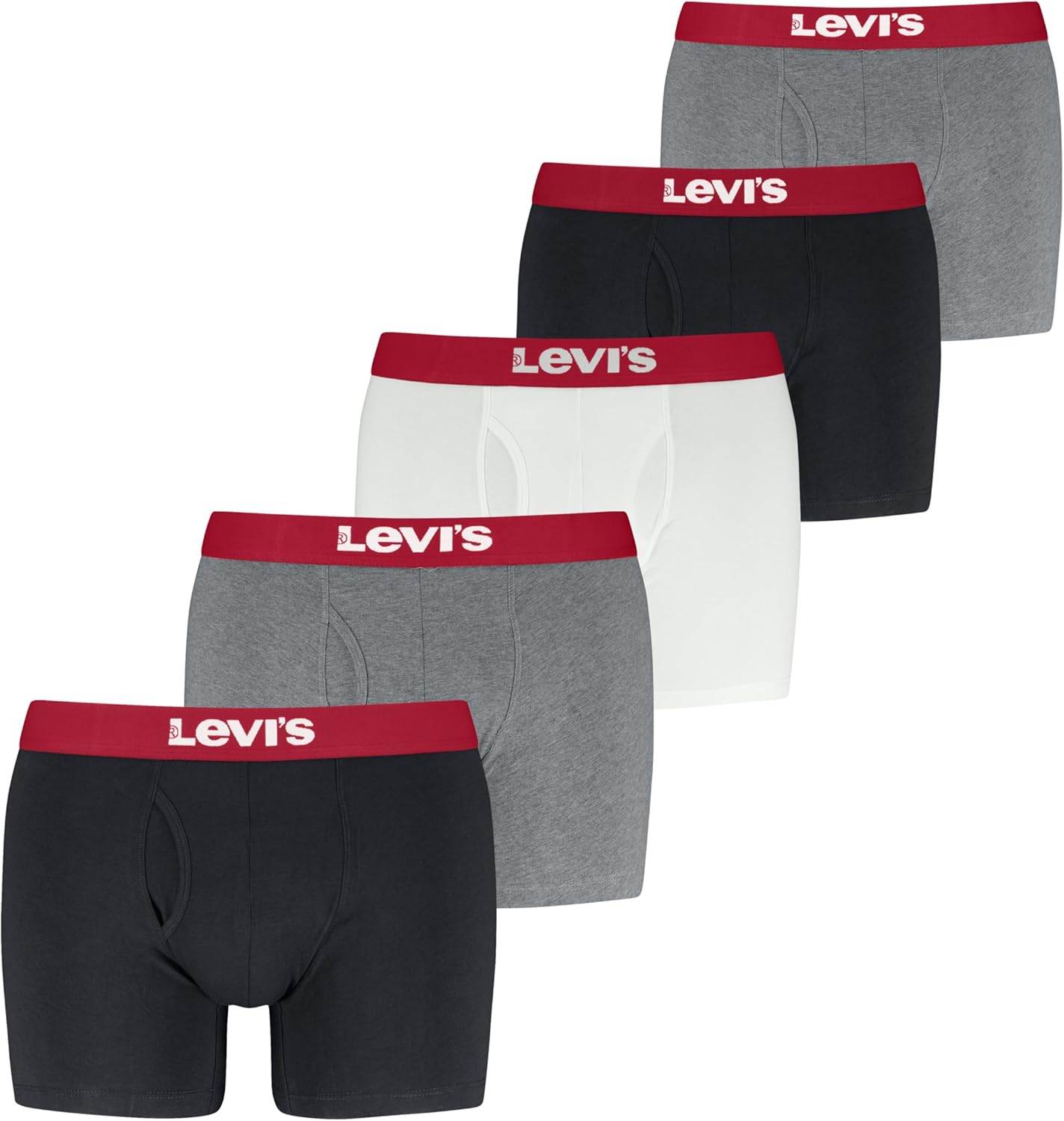 Levis-Mens-5-pack-Boxer-Brief-Soft-Cotton-Tag-free-Breathable-Comfort.jpg Levi's Men's 5-pack Boxer Brief, Soft Cotton, Tag-free, Breathable Comfort - Image 1