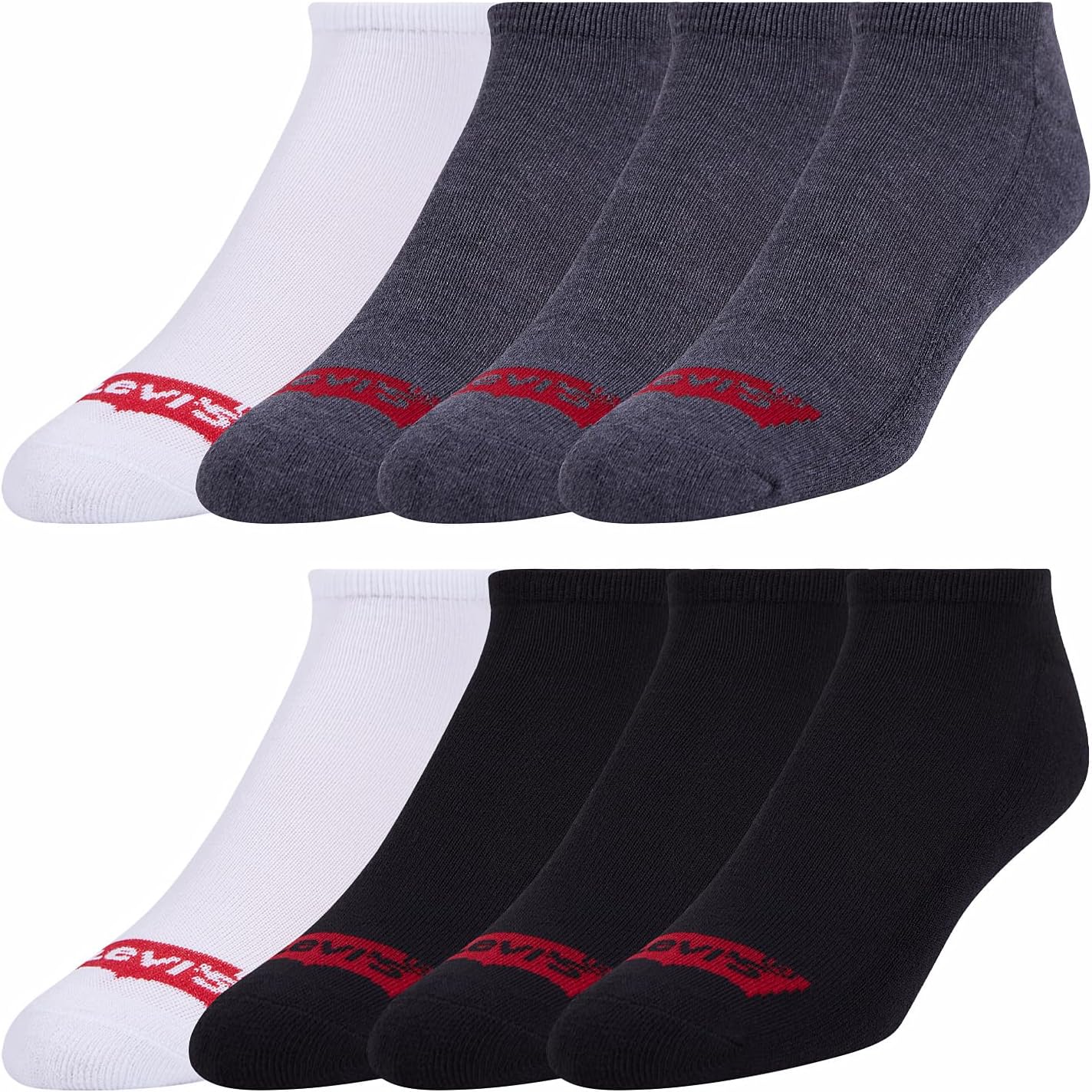 Levis-Mens-Socks-8-Pairs-Crew-Low-Cut-No-Show.jpg Levi's Mens Socks 8 Pairs Crew Low Cut No Show Ankle Socks for Men Premium Athletic Men's Shoe Size 8-12 - Image 1