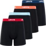 Levi's Mens Underwear Microfiber Boxer Brief for Men Ultra Soft 4 Pack