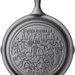 Lodge 10.25 Inch Cast Iron Skillet – Pre-Seasoned Frying Pan with Teardrop Handle – Oven, Stovetop, Grill & Campfire Use – Made in USA – Non-Toxic, Even-Heating Cookware – 250th Anniversary Logo