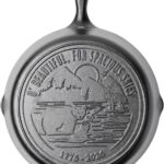 Lodge 12 Inch Cast Iron Skillet – Pre-Seasoned Frying Pan with Teardrop Handle – Oven, Stovetop, Grill & Campfire Use – Made in USA – Non-Toxic, Even-Heating Cookware – 250th Anniversary Logo