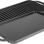 Lodge 19.5" X 10" Cast Iron Reversible Grillgriddle - Double Burner Griddle - Indoor & Outdoor Cooking - Superior Heat Retention - Reversible Grill Griddle - Made in the USA