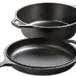 Lodge Cast Iron Combo Cooker - PFAS-Free 2-in-1 3.2 Quart Deep Pot and 10.25 Inch Skillet Set - Dutch Oven with Skillet Lid for Sourdough, Frying, and Camping - Made in the USA