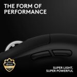 Logitech G PRO X Superlight 2 Wireless Gaming Mouse, 60g Pro-Grade with 5 Programmable Buttons, 44k DPI Sensor, 8kHz Report Rate, USB-C Charging for PC/Mac - Black - Image 2