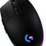 Logitech G203 Wired Gaming Mouse, 8,000 DPI, Rainbow Optical Effect LIGHTSYNC RGB, 6 Programmable Buttons, On-Board Memory, Screen Mapping, PC/Mac Computer and Laptop Compatible - Black