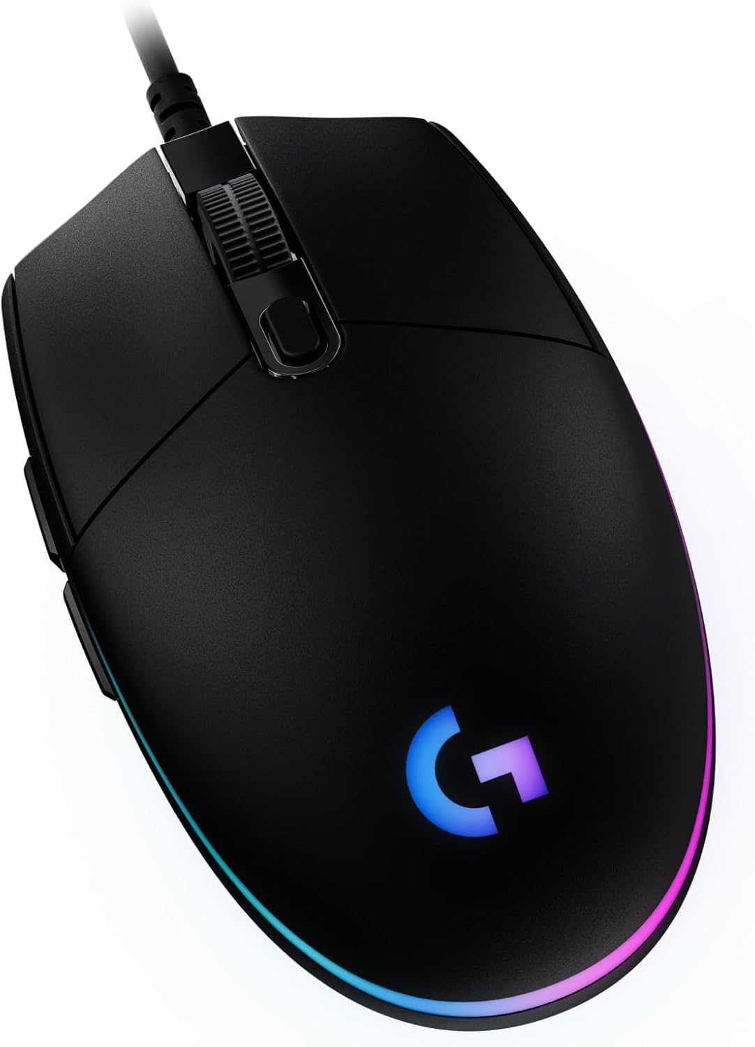 Logitech-G203-Wired-Gaming-Mouse-8000-DPI-Rainbow-Optical-Effect.jpg Logitech G203 Wired Gaming Mouse, 8,000 DPI, Rainbow Optical Effect LIGHTSYNC RGB, 6 Programmable Buttons, On-Board Memory, Screen Mapping, PC/Mac Computer and Laptop Compatible - Black - Image 1