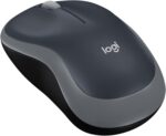 Logitech M185 Wireless Mouse, 2.4GHz with USB Mini Receiver, 12-Month Battery Life, 1000 DPI Optical Tracking, Ambidextrous, Compatible with PC, Mac, Laptop - Swift Grey