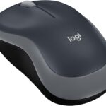 Logitech M185 Wireless Mouse, 2.4GHz with USB Mini Receiver, 12-Month Battery Life, 1000 DPI Optical Tracking, Ambidextrous, Compatible with PC, Mac, Laptop - Swift Grey