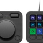 Logitech MX Creative Console, 9 Customizable LCD Keys, Stream Deck Accessories,Connectivity Technology USB-C, Control Dial for Graphic Design, Zoom, Spotify - Graphite, 3-Month Adobe Cloud Membership