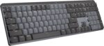 Logitech MX Mechanical Wireless Illuminated Performance Keyboard, Tactile Quiet Switches, Backlit Keys, Bluetooth, USB-C, macOS, Windows, Linux, iOS, Android, Metal, ‎Graphite