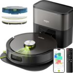 MONSGA Robot Vacuum and Mop Combo, 90 Days Self-Emptying with 8000Pa Suction, LiDAR Smart Mapping, Dual Anti-Tangle for Pet Hair, Carpet and Hard Floor