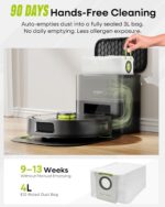 MONSGA Robot Vacuum and Mop Combo, 90 Days Self-Emptying with 8000Pa Suction, LiDAR Smart Mapping, Dual Anti-Tangle for Pet Hair, Carpet and Hard Floor - Image 2