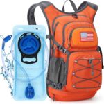 Maelstrom Lightweight Hydration Hiking Backpack with 2L/3L Water Bladder | BPA-free, High Flow Bite, Insulated Compartment, Reflective Strip, Utility Pockets, Perfect for Running, Cycling, Marathon