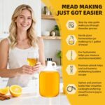 Mead Making Kit for Beginners 1 Gallon Home Brewing Kit with Glass Fermentation Jar Siphon Airlock Stopper Temperature Labe Funnel Hydrometer Reusable DIY Honey Wine Starter Set - Image 2