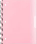 Mead Spiral Notebook, 1 Subject, College Ruled Paper, Plastic Cover, 8-1/2" x 11", 100 Sheets, Pastel Pink (820298B) - Image 2