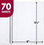 Mead Spiral Notebook, 24 Pack, 1 Subject, Wide Ruled Paper, 7-1/2" x 10-1/2", 70 Sheets per Notebook, Colors Will Vary (930203-ECM25) - Image 2