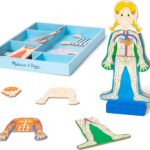 Melissa & Doug Magnetic Human Body Anatomy Play Set with 24 Magnetic Pieces and Storage Tray