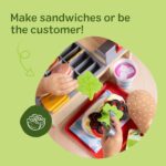 Melissa & Doug Slice-Stack-Serve, Wooden Sandwich Counter Pretend Play Store with Play Food Toys, Play Money & Deli Slicer, Preschool Toys for Kids 3+ - Image 2