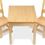 Melissa & Doug Solid Wood Kids Table and Chairs (2), Premium Quality Wooden Toddler Table and Chair Set for Kids Playroom Furniture & Montessori Classroom Furniture for Boys & Girls Ages 3+