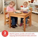Melissa & Doug Solid Wood Kids Table and Chairs (2), Premium Quality Wooden Toddler Table and Chair Set for Kids Playroom Furniture & Montessori Classroom Furniture for Boys & Girls Ages 3+ - Image 2