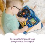 Melissa & Doug Vroom & Zoom, Interactive Wooden Dashboard, Racing Car Steering Wheel Toy, Lights & Sounds, Preschool Learning Toys for Girls & Boys 3+ - FSC Certified - Image 2