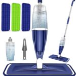 Microfiber Spray Mop for Floors Cleaning: Wet Dry Hardwood Floor Mops with 3 Washable Reusable Pads for Swiffer Powermop - Flat Mop with Sprayer for Tile Wood Laminate Vinyl Marble