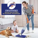 Microfiber Spray Mop for Floors Cleaning: Wet Dry Hardwood Floor Mops with 3 Washable Reusable Pads for Swiffer Powermop - Flat Mop with Sprayer for Tile Wood Laminate Vinyl Marble - Image 2
