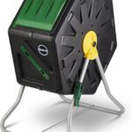 Miracle-Gro Compost Tumbler Single Chamber – Easy-Turn Composter Tumbler Outdoor for Fast Composting – Heavy-Duty Composting Bin with 1 Sliding Door (18.5 Gallon / 70 Liter)