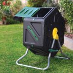 Miracle-Gro Compost Tumbler Single Chamber – Easy-Turn Composter Tumbler Outdoor for Fast Composting – Heavy-Duty Composting Bin with 1 Sliding Door (18.5 Gallon / 70 Liter) - Image 2