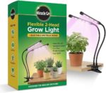 Miracle-Gro, Grow Light for Indoor Plants - 10W LED, Flexible 2-Head, Selectable Spectrum for Indoor Plants, Seeds, Herbs, Flowers, Plug-in Anywhere for Any Plant