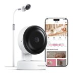Momcozy Smart Baby Monitor, 2K HD Contact-Free Baby Camera | Smart Notifications for Cry/Sound/Motion, Sleep Activity Log, 2-Way Audio, Night Vision, Table&Floor Stand,2.4/5GHz Wifi,BM08