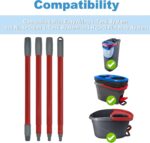 Mop Handle for Ocedar, Mop Handle for O Cedar, Spin Mop Replacement Handle for O Cedar, 4 Section 30" to 58" Mop Handles for Ocedar Spin Mop & H2pro Flat Mop, Mop Stick Mop Pole Handle for Ocedar Mop - Image 2