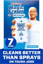 Mr. Clean Magic Eraser Foaming Sponge, All Purpose, Dawn Cleaning Power, Wall Cleaner, Sneaker Cleaner, Oven Cleaner, Kitchen, Bathroom, Shower Cleaning Supplies, Scrubber, Ultra Foamy, 7ct