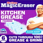 Mr. Clean Magic Eraser Foaming Sponge, Kitchen Grease Eraser, Dawn Cleaning Power, Oven Cleaner, Clean Scent, 6ct