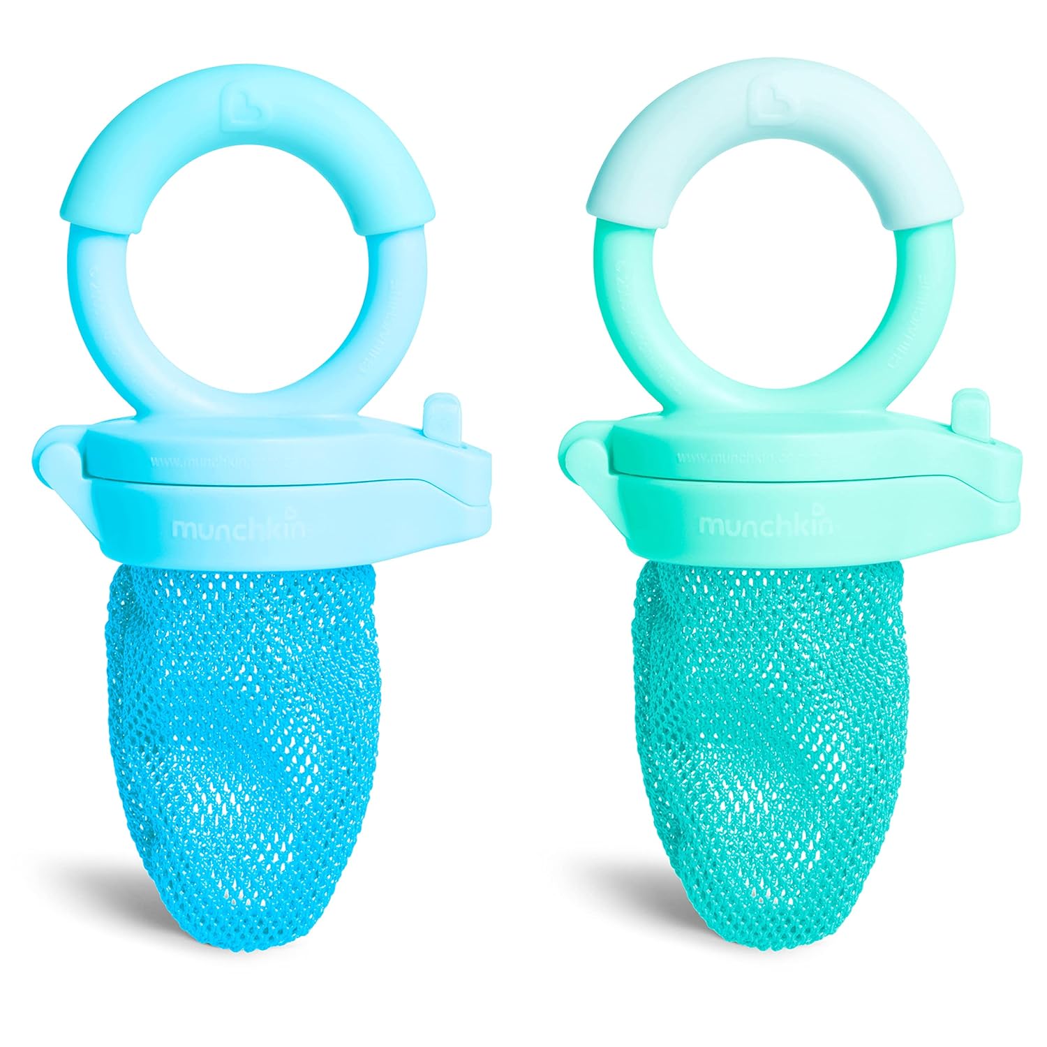 Munchkin-Baby-Feeder-for-Fresh-Food-and-Fruit-2-Pack.jpg Munchkin Baby Feeder for Fresh Food and Fruit, 2 Pack, Blue/Mint - Image 1