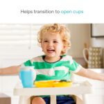 Munchkin Miracle 360 Sippy Cup for 6 Month Old, Spill Proof Baby and Toddler Cups with Transition Handles, 7 Ounce, 2 Pack, Blue/Green - Image 2