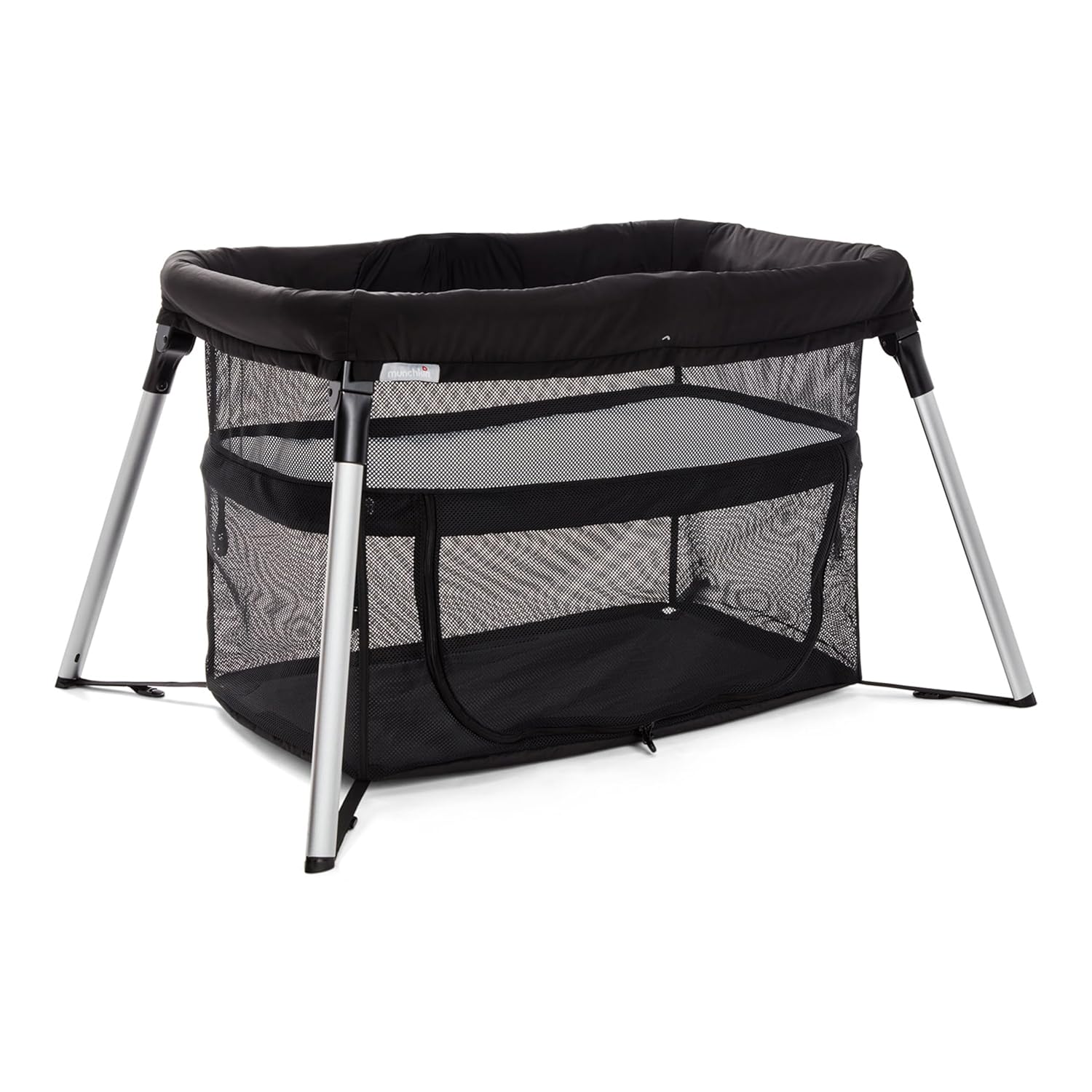 Munchkin-Ultra-Lite-3-in-1-Playard-Travel-Crib-and-Bassinet-for-Newborn.jpg Munchkin Ultra-Lite 3-in-1 Playard, Travel Crib and Bassinet for Newborn Babies Up to 24 Months - Lightweight, No Tool Assembly, Mattress Plus Cover Included, Black - Image 1