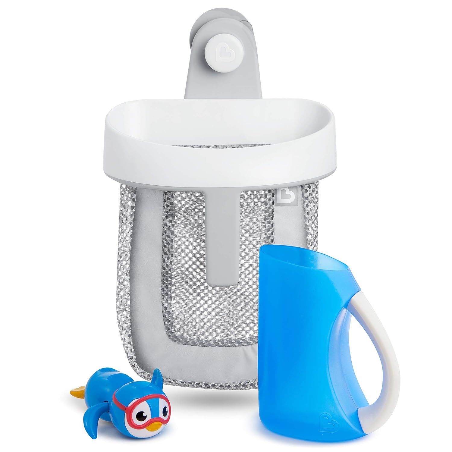 Munchkin®-Bath-Essentials-Set-with-Bonus-Wind-Up-Swimming-Penguin-3.jpg Munchkin® Bath Essentials Set with Bonus Wind-Up Swimming Penguin, 3 Piece, Grey - Image 1