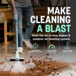 NEW Shark BlastBoss — All-in-One Air Blasting System with BlastBroom, Precision Nozzle, Extension Wand, Indoor/Outdoor Cleaning, 0-190 MPH, Cordless Handheld Blower, Rechargeable, Sage, AB2111GN​​ - Image 2