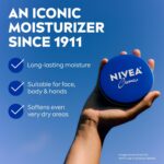 NIVEA Creme Body, Face and Hand Moisturizing Cream for All Skin Types, Rich Body Moisturizer with Provitamin B5, 13.5 Oz Tin - Image 2