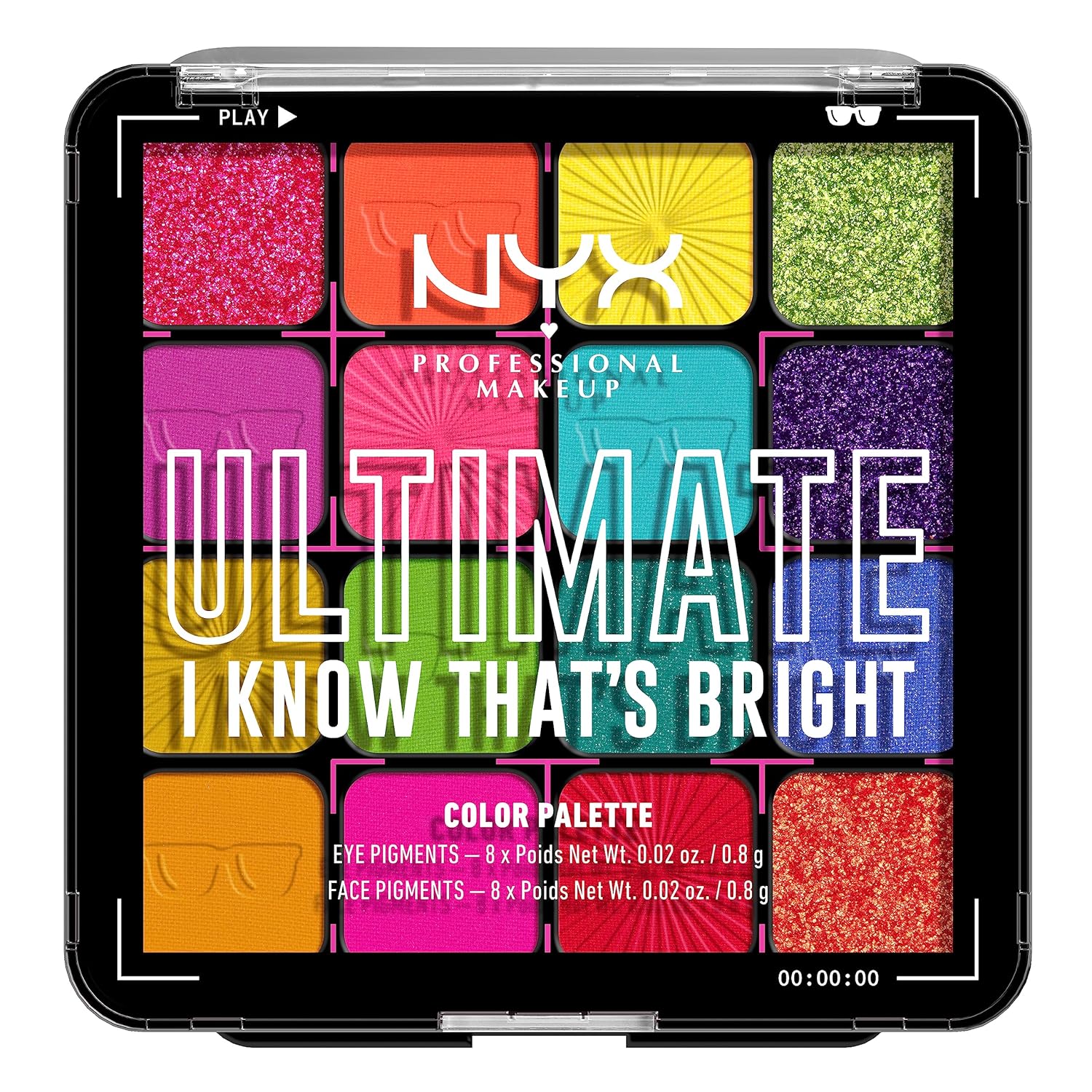 NYX-PROFESSIONAL-MAKEUP-Ultimate-Shadow-Palette-Eyeshadow-Palette-I.jpg NYX PROFESSIONAL MAKEUP, Ultimate Shadow Palette, Eyeshadow Palette - I Know That's Bright - Image 1