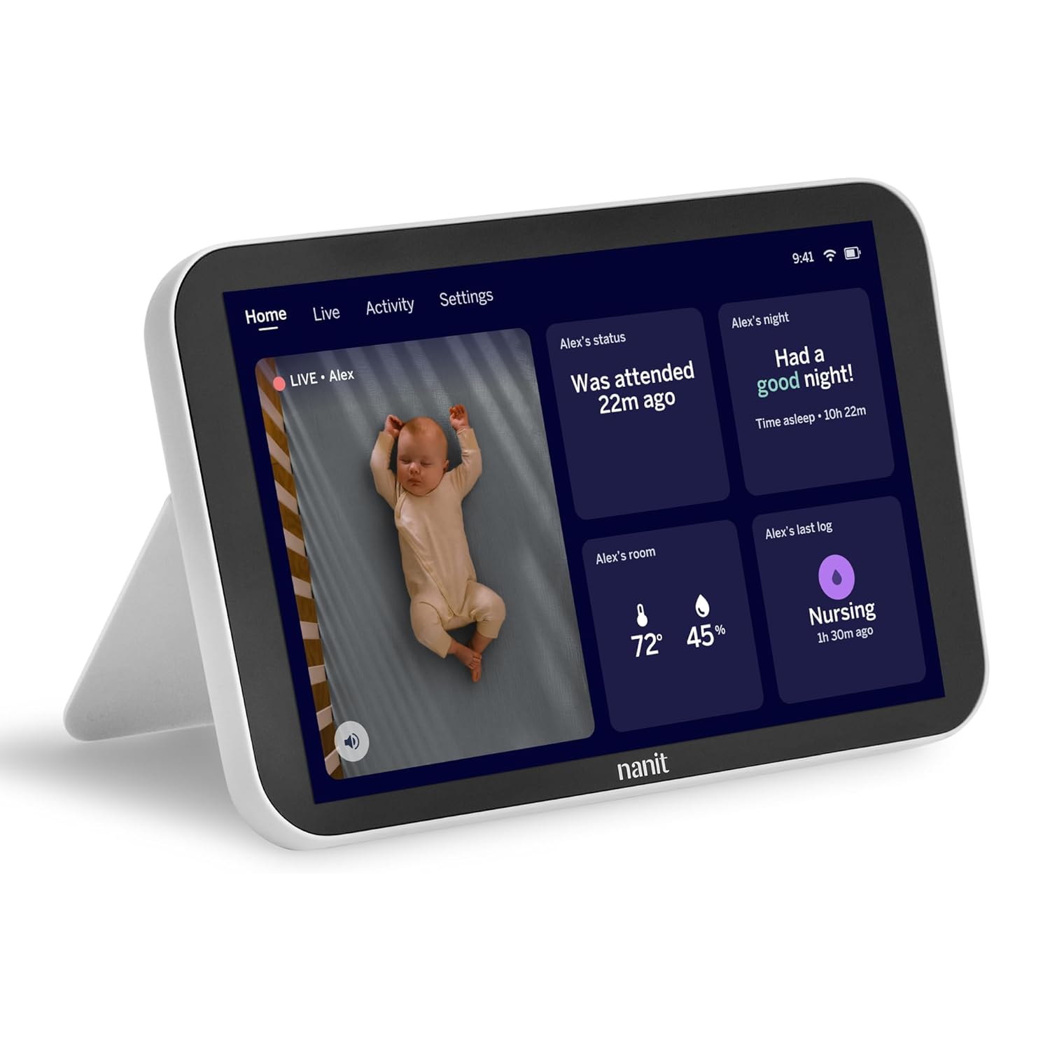 Nanit-Display-Screen-for-At-Home-Viewing-8-Touchscreen-1080p.jpg Nanit Display Screen for At-Home Viewing - 8” Touchscreen, 1080p HD Live Stream with 2-Way Audio, Night Vision & Motion Detector - Portable, Dedicated Nursery Monitor for Smart Baby Monitor - Image 1