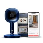 Nanit Pro Smart Baby Monitor & Flex Stand - 1080p Secure Wi-Fi Video Camera, Sensor-Free Sleep & Breathing Motion Tracker, 2-Way Audio, Sound & Motion Alerts, Night Vision, and Breathing Band - Blue