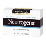 Neutrogena Original Transparent Facial Cleansing Bar, Fragrance-Free Glycerin Face Wash Bar Soap for Gentle Daily Cleansing, Hypoallergenic & Dye-Free Pure Facial Soap, 3.5 oz