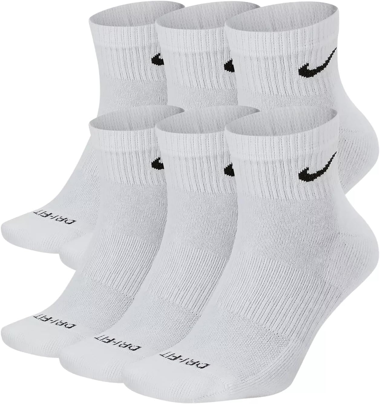 Nike-Everyday-Plus-Dri-FIT-Cushioned-Ankle-Athletic-Training-Casual-Socks.jpg Nike Everyday Plus Dri-FIT Cushioned Ankle Athletic Training Casual Socks - 6 Pack - Image 1