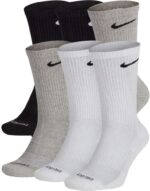 Nike Men's Everyday Plus Cushion Crew Socks (Large, Black/White)