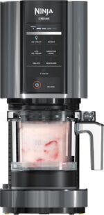 Ninja CREAMi Ice Cream Maker | 7-in-1 - IceCream, Gelato, Sorbet, Milkshakes, Mix-ins, Smoothie Bowls & More | Includes (1) Dishwasher Safe 16 oz. Pint with storage lid | Black | NC299AMZ