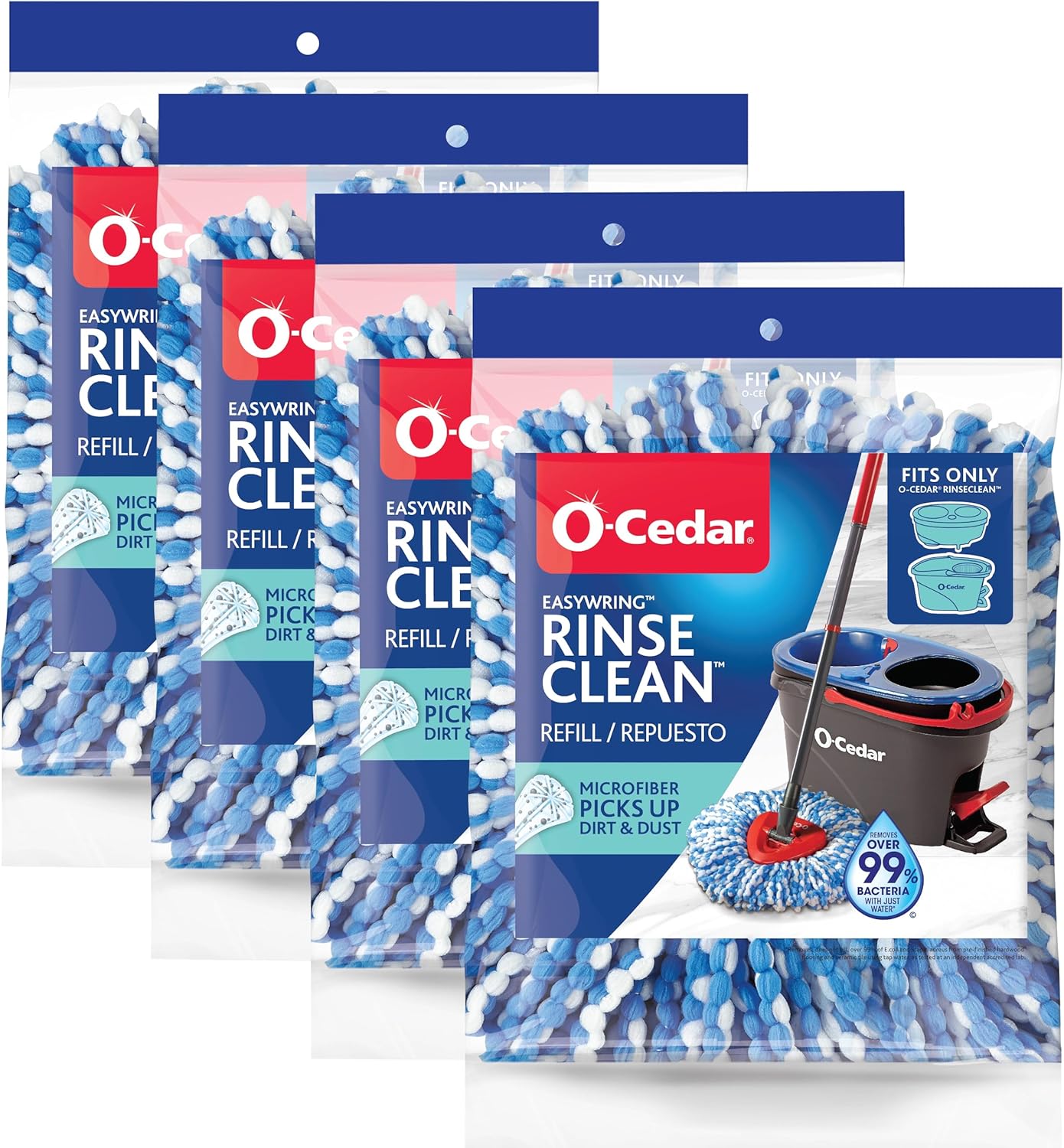 O-Cedar-EasyWring-RinseClean-Refill-4-Pack-Blue-4-Count.jpg O-Cedar EasyWring RinseClean Refill 4-Pack, Blue, 4 Count - Image 1