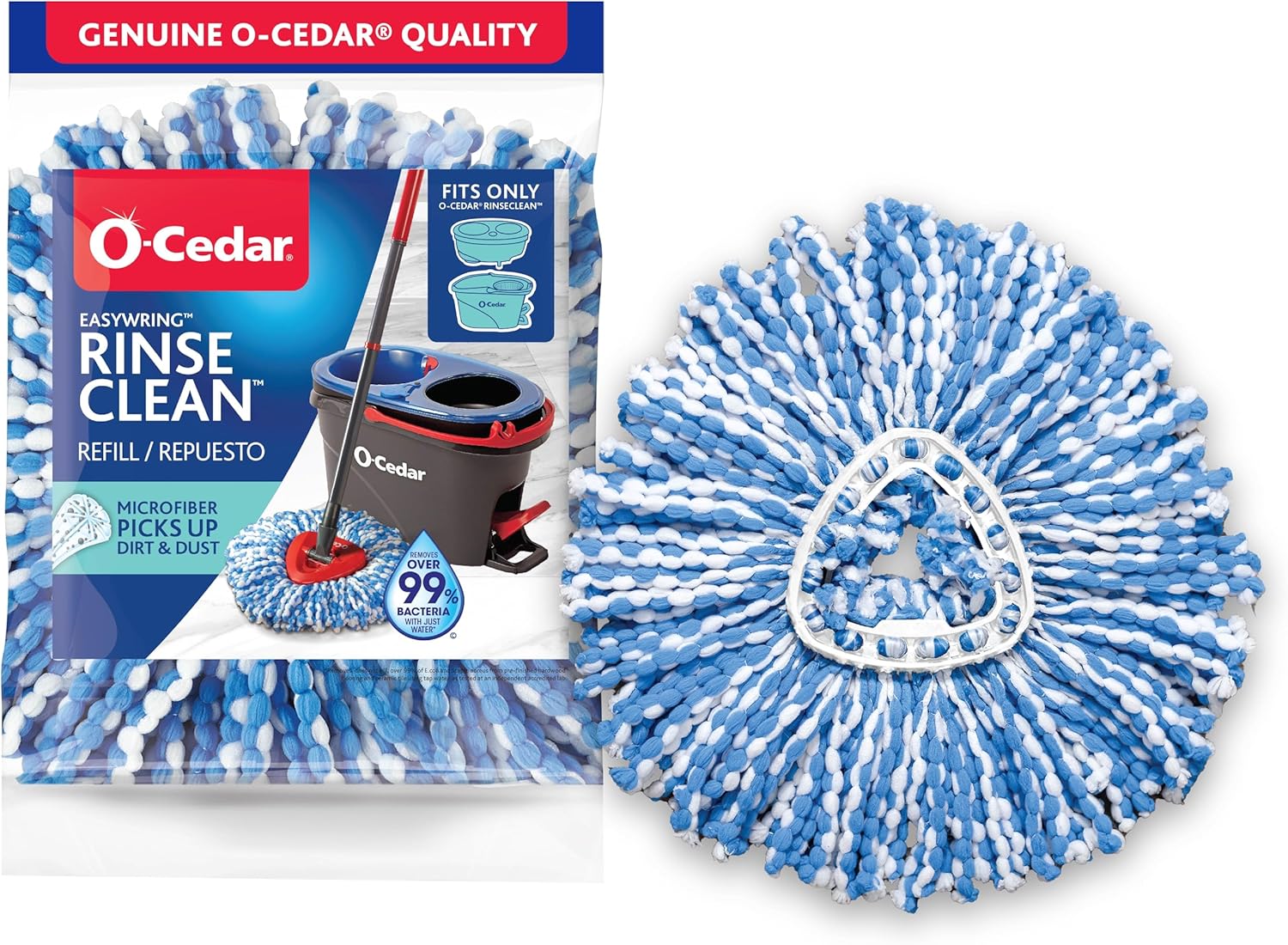 O-Cedar-EasyWring-RinseClean-Spin-Mop-Microfiber-Refill-1-Pack-Blue.jpg O-Cedar EasyWring RinseClean Spin Mop Microfiber Refill, 1-Pack, Blue - Image 1